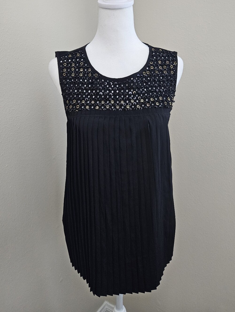 Banana Republic pleated sequin top"